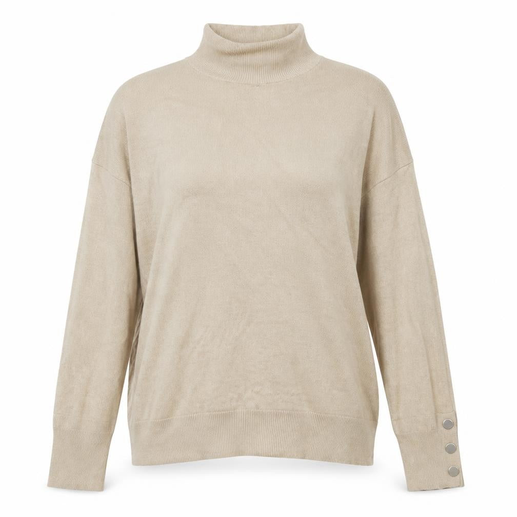 Womens UK Size 10 F&F Beige Pullover Jumper