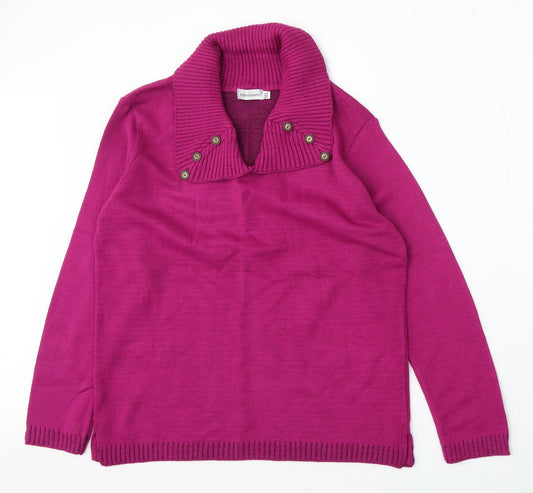 Womens UK Size M Impressions Purple Pullover Jumper