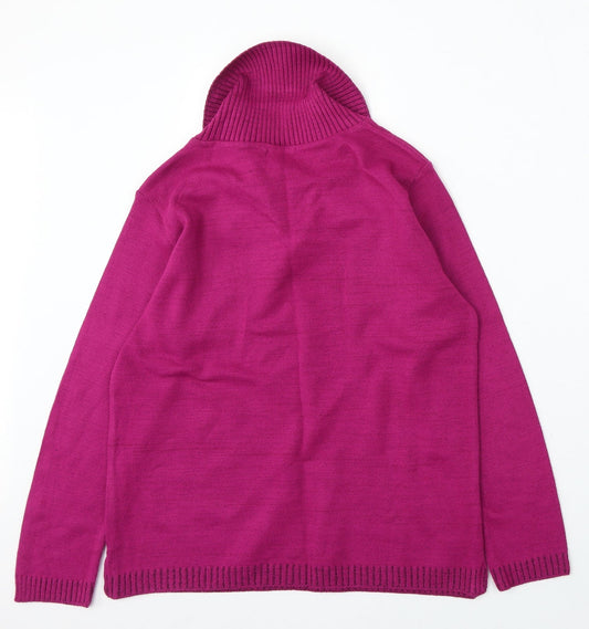 Womens UK Size M Impressions Purple Pullover Jumper