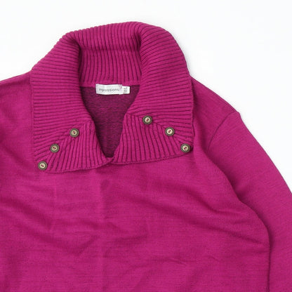 Womens UK Size M Impressions Purple Pullover Jumper
