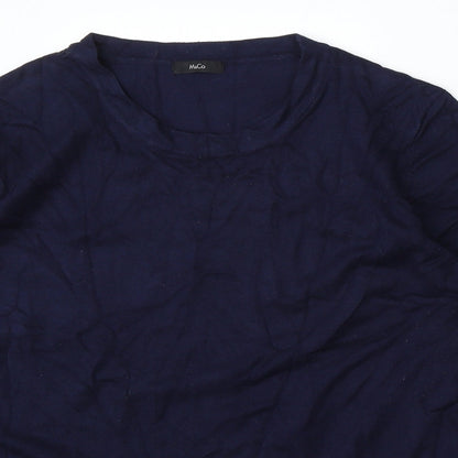 Womens UK Size M M&Co Blue Pullover Jumper