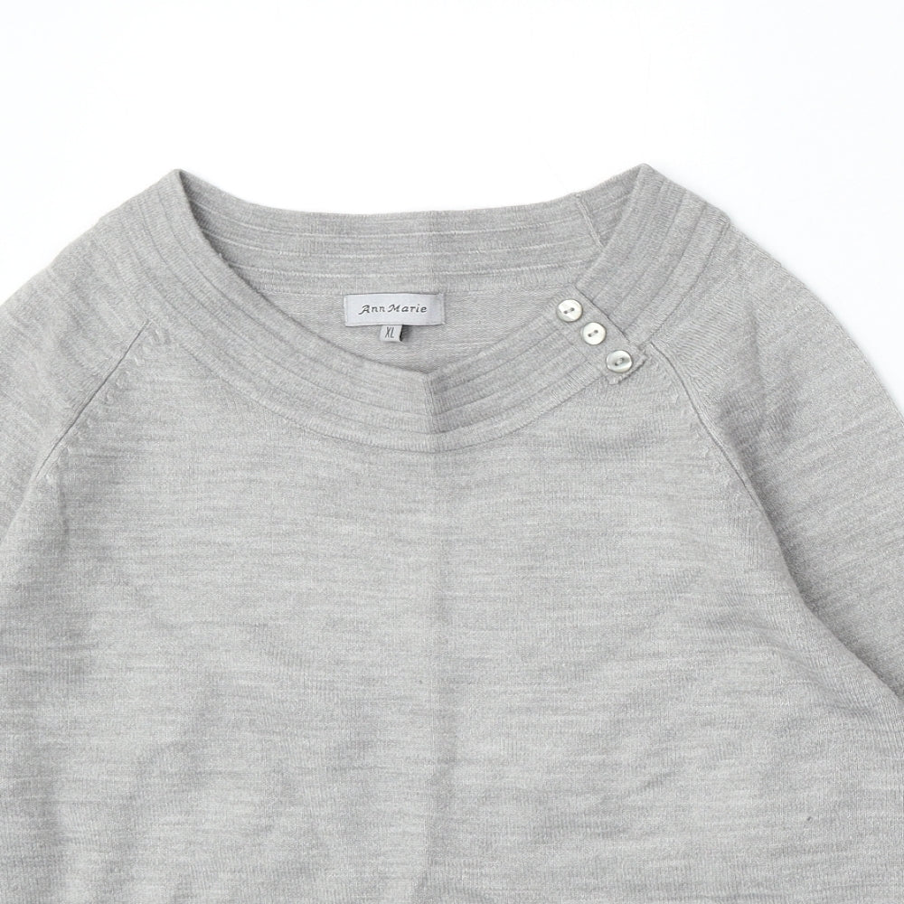 Womens UK Size XL Ann Marie Grey Pullover Jumper