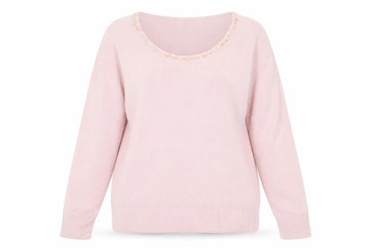 Womens UK Size L Bonmarché Pink Pullover Jumper