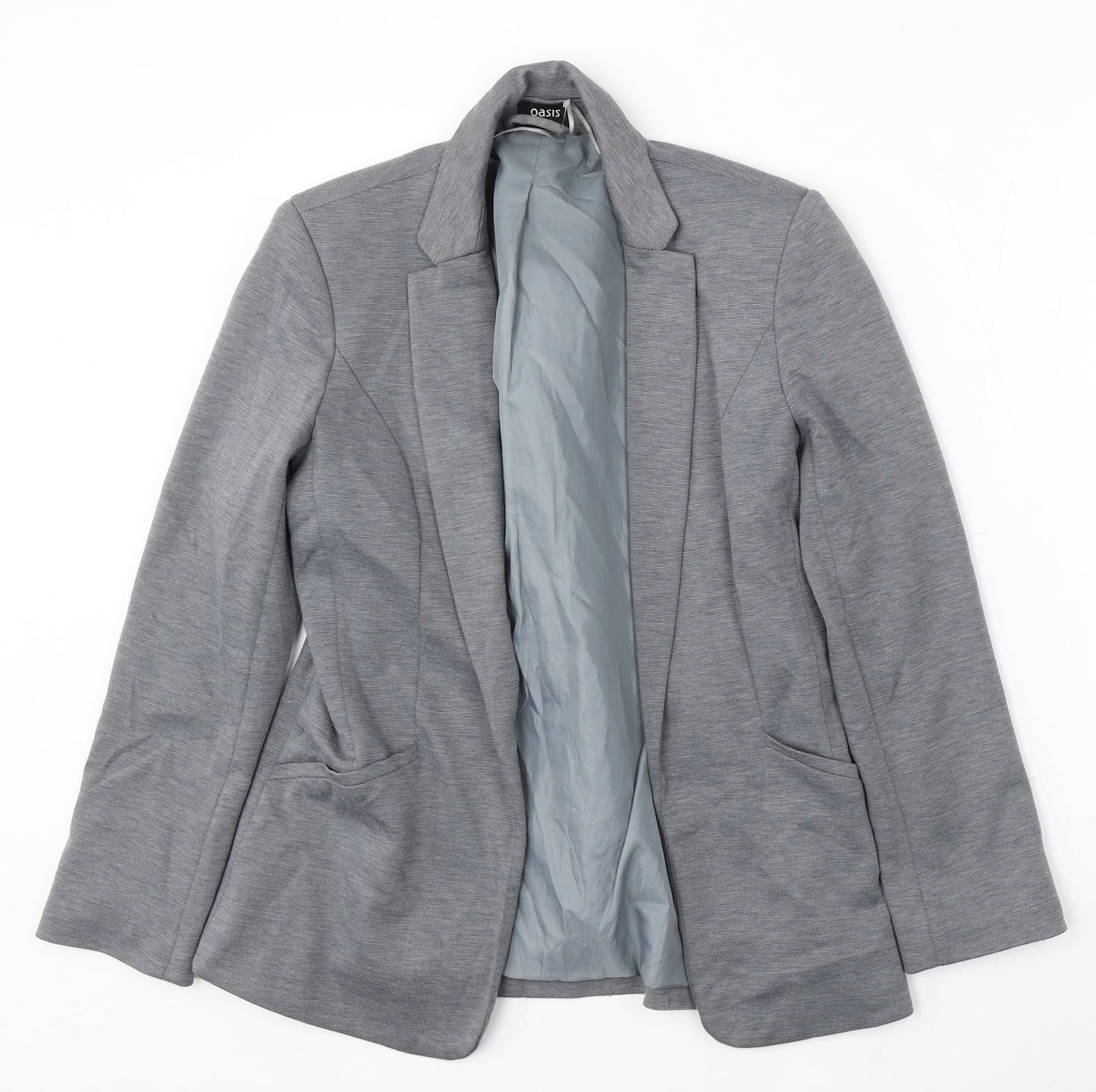 Oasis Womens Grey Polyester Jacket Suit Size 6