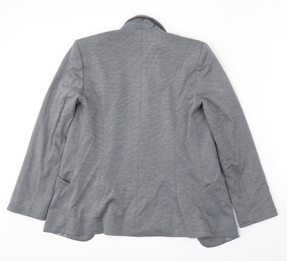 Oasis Womens Grey Polyester Jacket Suit Size 6
