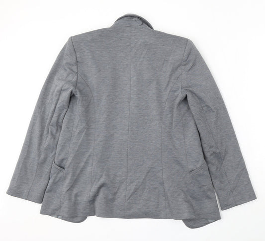 Oasis Womens Grey Polyester Jacket Suit Size 6