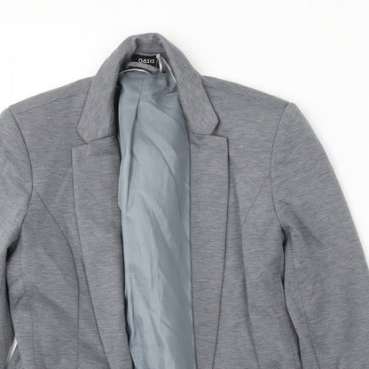 Oasis Womens Grey Polyester Jacket Suit Size 6
