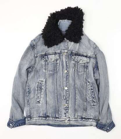 Vera&Lucy Womens Blue Jacket Size M Button
