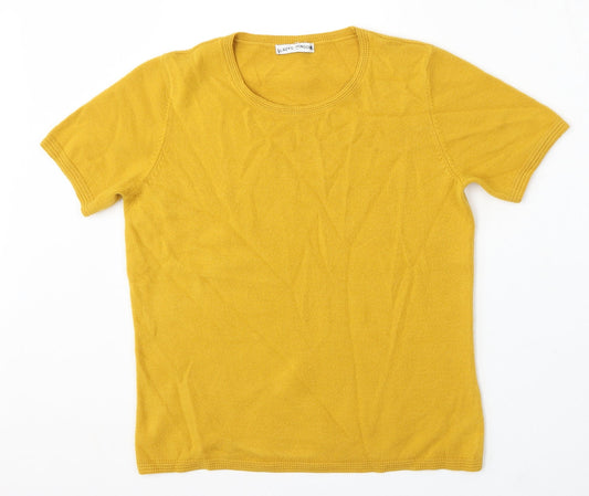Womens UK Size 12 Marks and Spencer Yellow Pullover Jumper