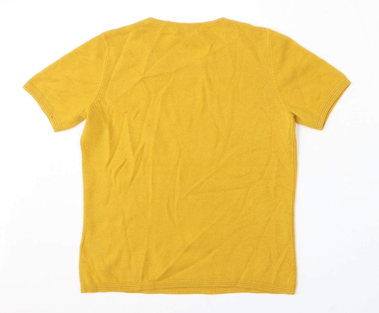 Womens UK Size 12 Marks and Spencer Yellow Pullover Jumper
