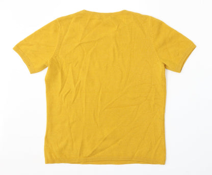 Womens UK Size 12 Marks and Spencer Yellow Pullover Jumper