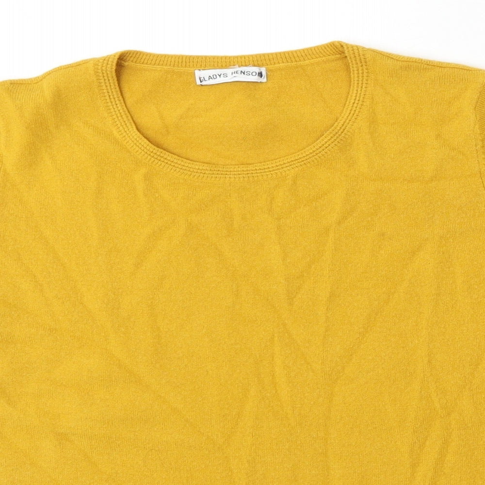 Womens UK Size 12 Marks and Spencer Yellow Pullover Jumper