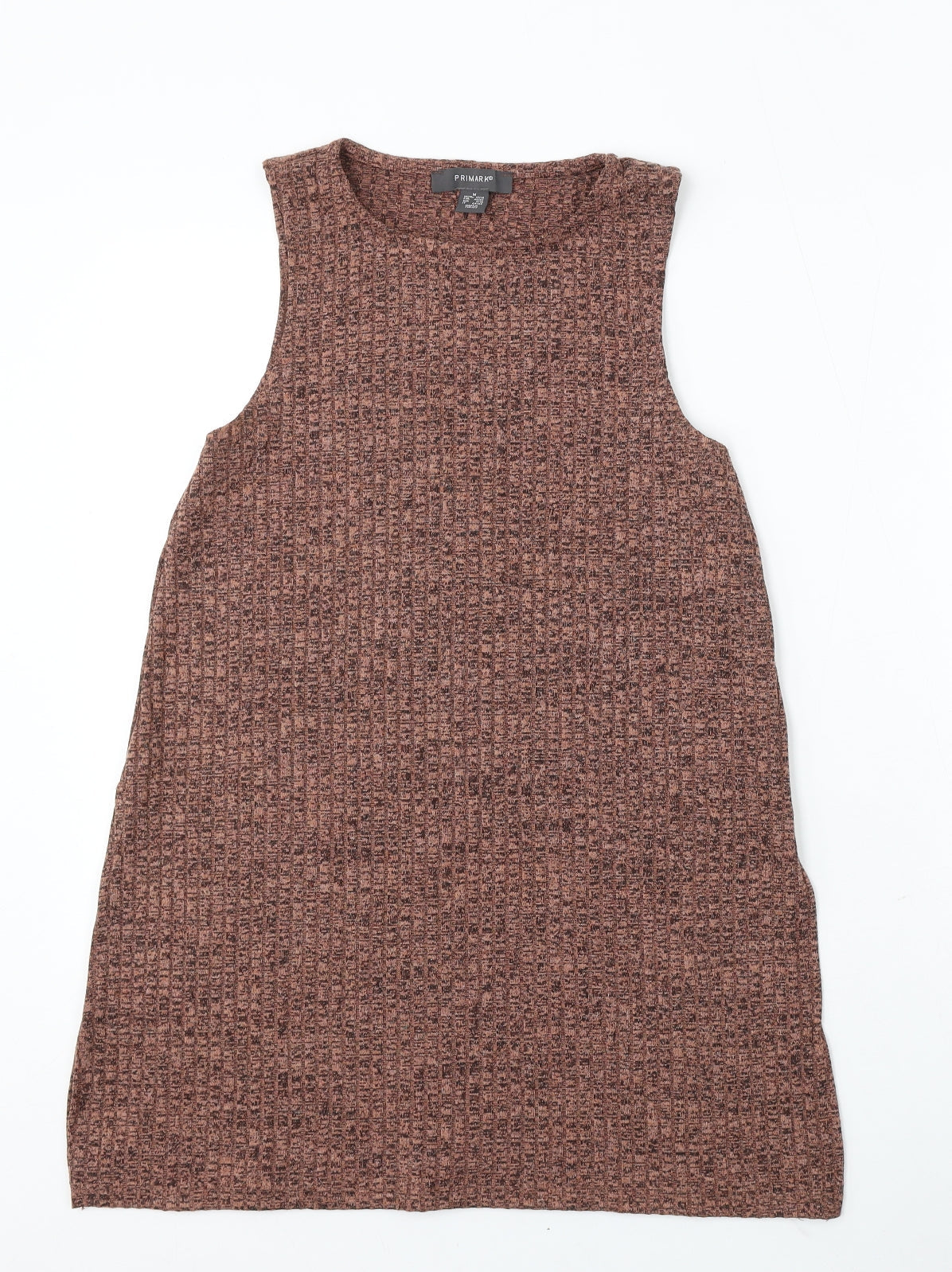 Primark Womens Brown Round Neck Polyester Pullover Jumper Size 12