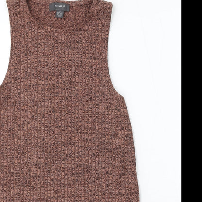 Primark Womens Brown Round Neck Polyester Pullover Jumper Size 12