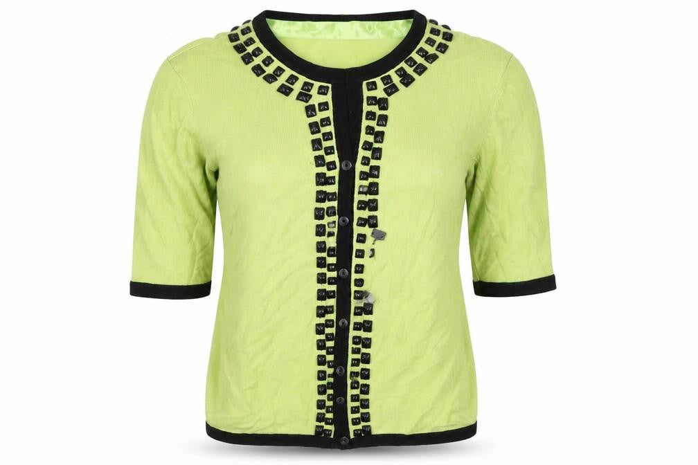Country Casuals Womens Green Round Neck Viscose Cardigan Jumper Size S