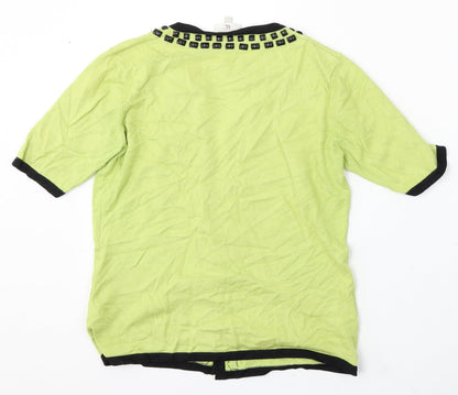 Womens UK Size S CC Green Cardigan Jumper