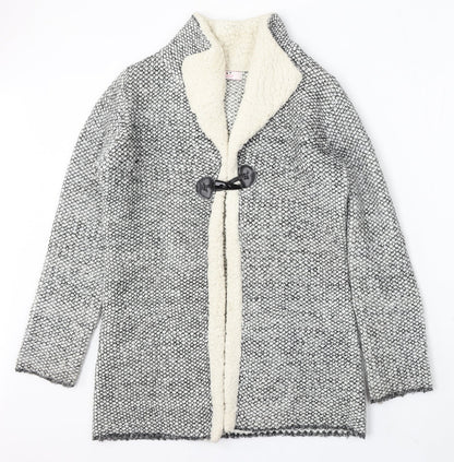 Dulipa Womens Multicoloured V-Neck Acrylic Cardigan Jumper Size 8