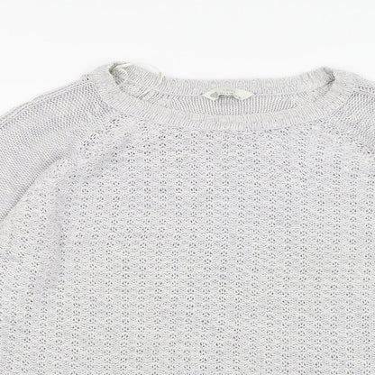 BHS Womens Grey Round Neck Acrylic Pullover Jumper Size 12
