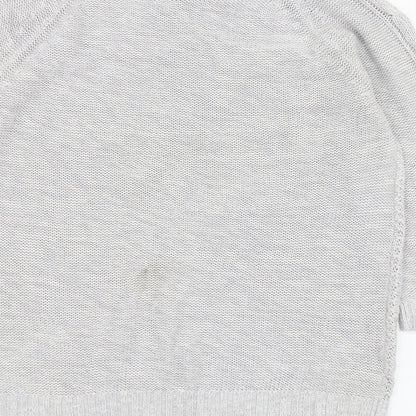 BHS Womens Grey Round Neck Acrylic Pullover Jumper Size 12