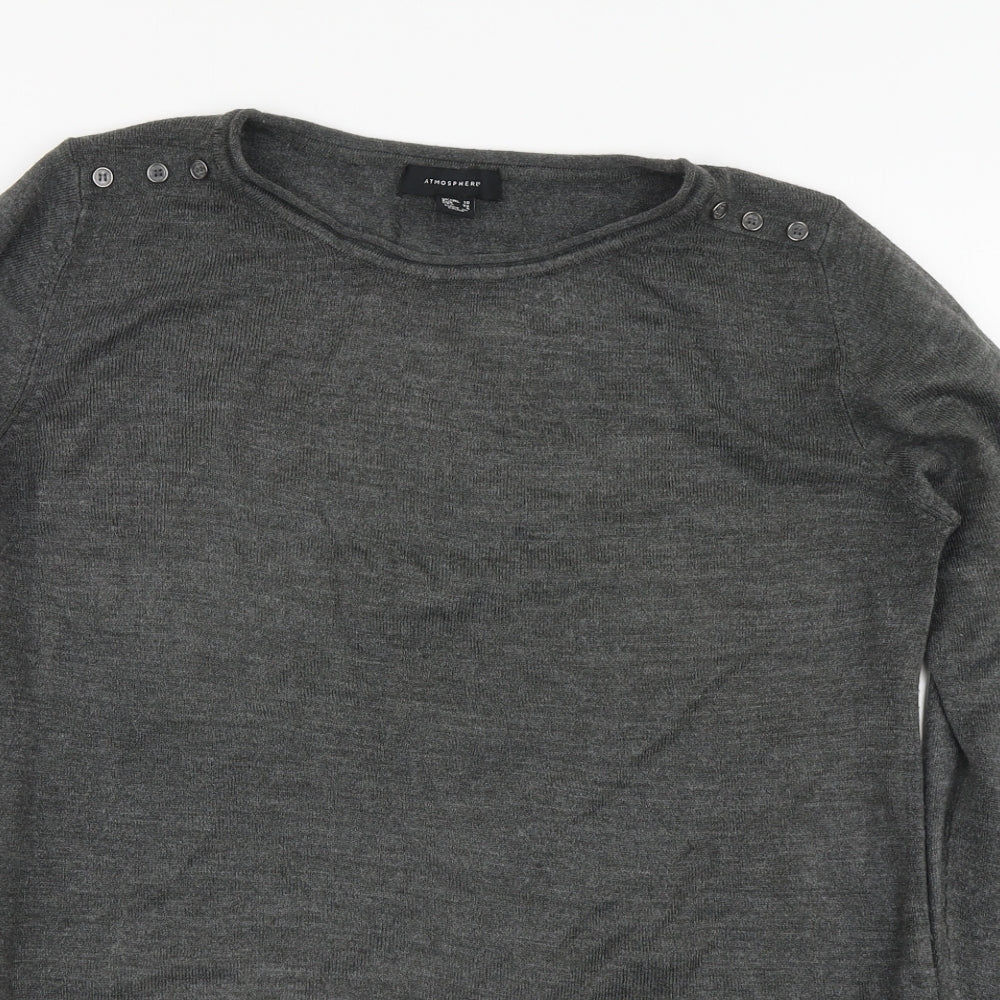 Womens UK Size 10 Atmosphere Grey Pullover Jumper