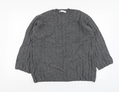 Womens UK Size M Zara Grey Pullover Jumper