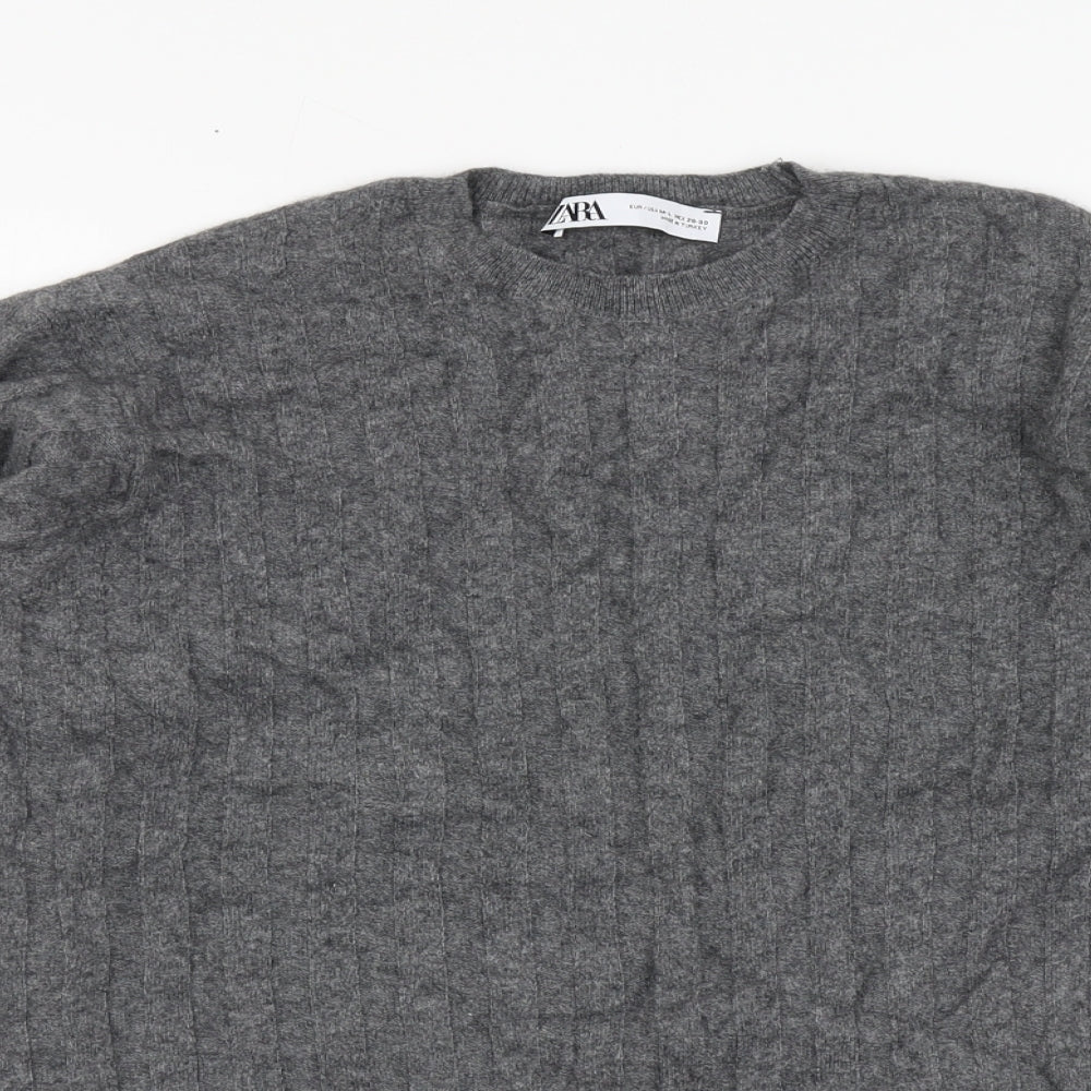 Womens UK Size M Zara Grey Pullover Jumper