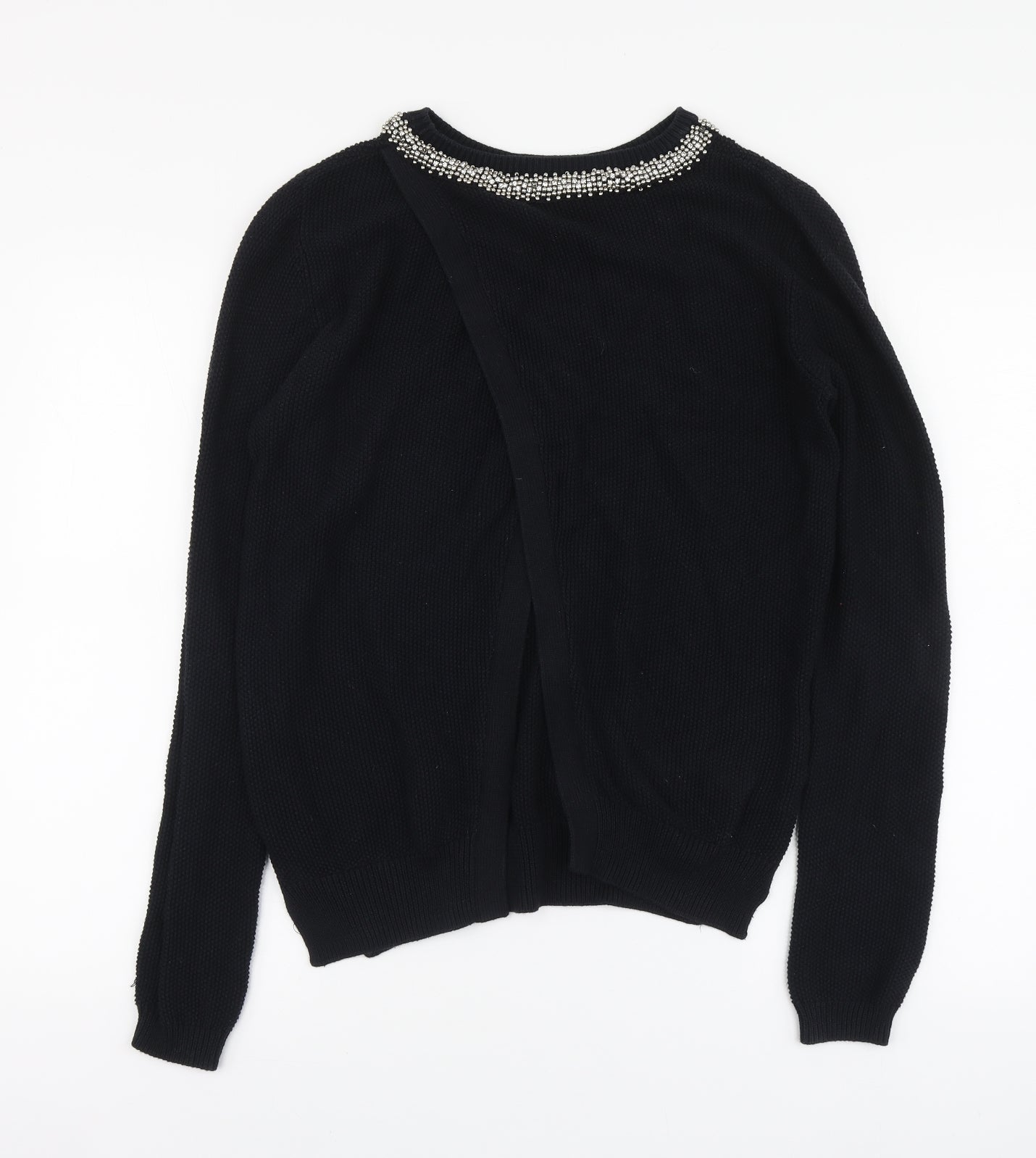 Womens UK Size 10 Topshop Black Pullover Jumper