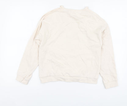 Pepco Girls Ivory Cotton Pullover Hoodie Size 11-12 Years