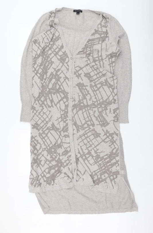 Womens UK Size L H by Halston Grey Cardigan Jumper