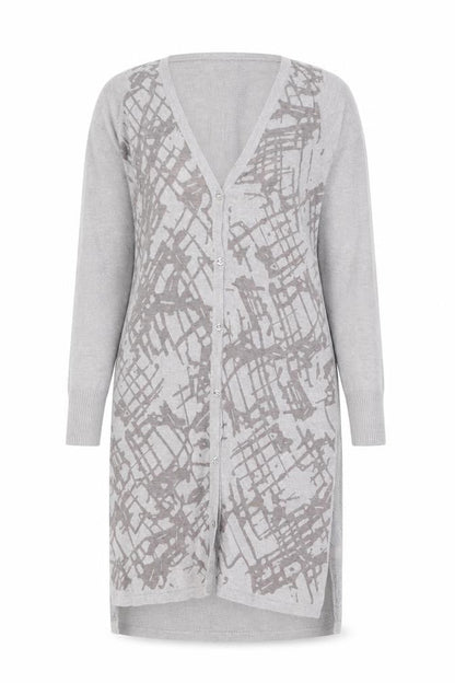 Womens UK Size L H by Halston Grey Cardigan Jumper