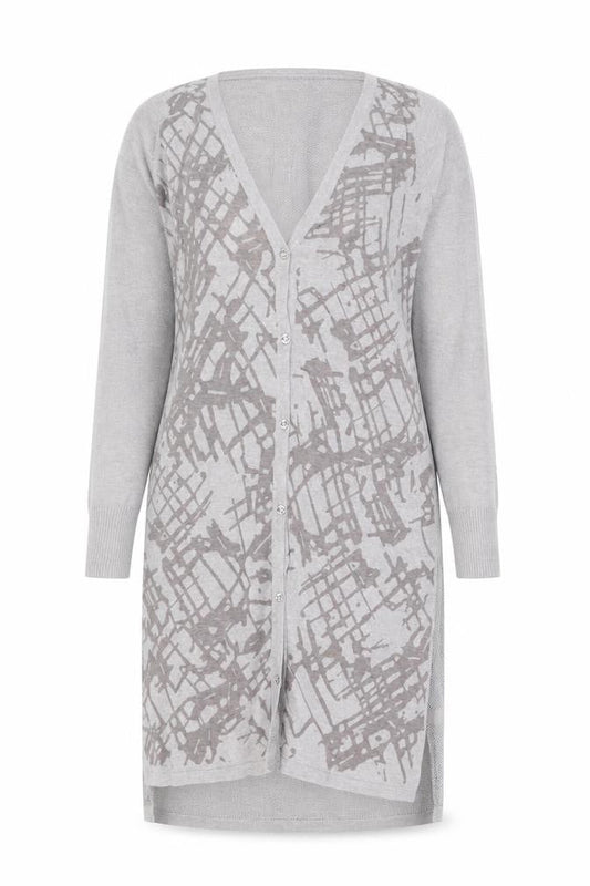 Womens UK Size L H by Halston Grey Cardigan Jumper