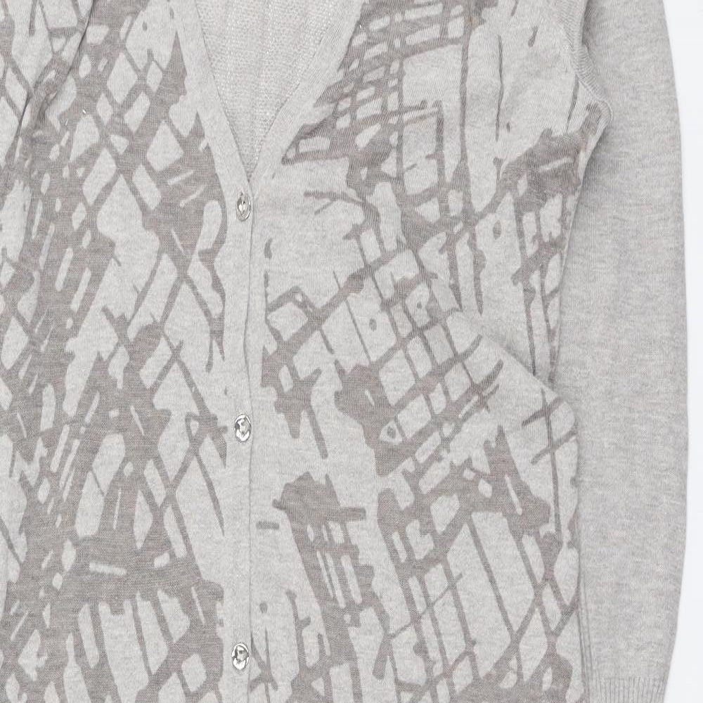 Womens UK Size L H by Halston Grey Cardigan Jumper