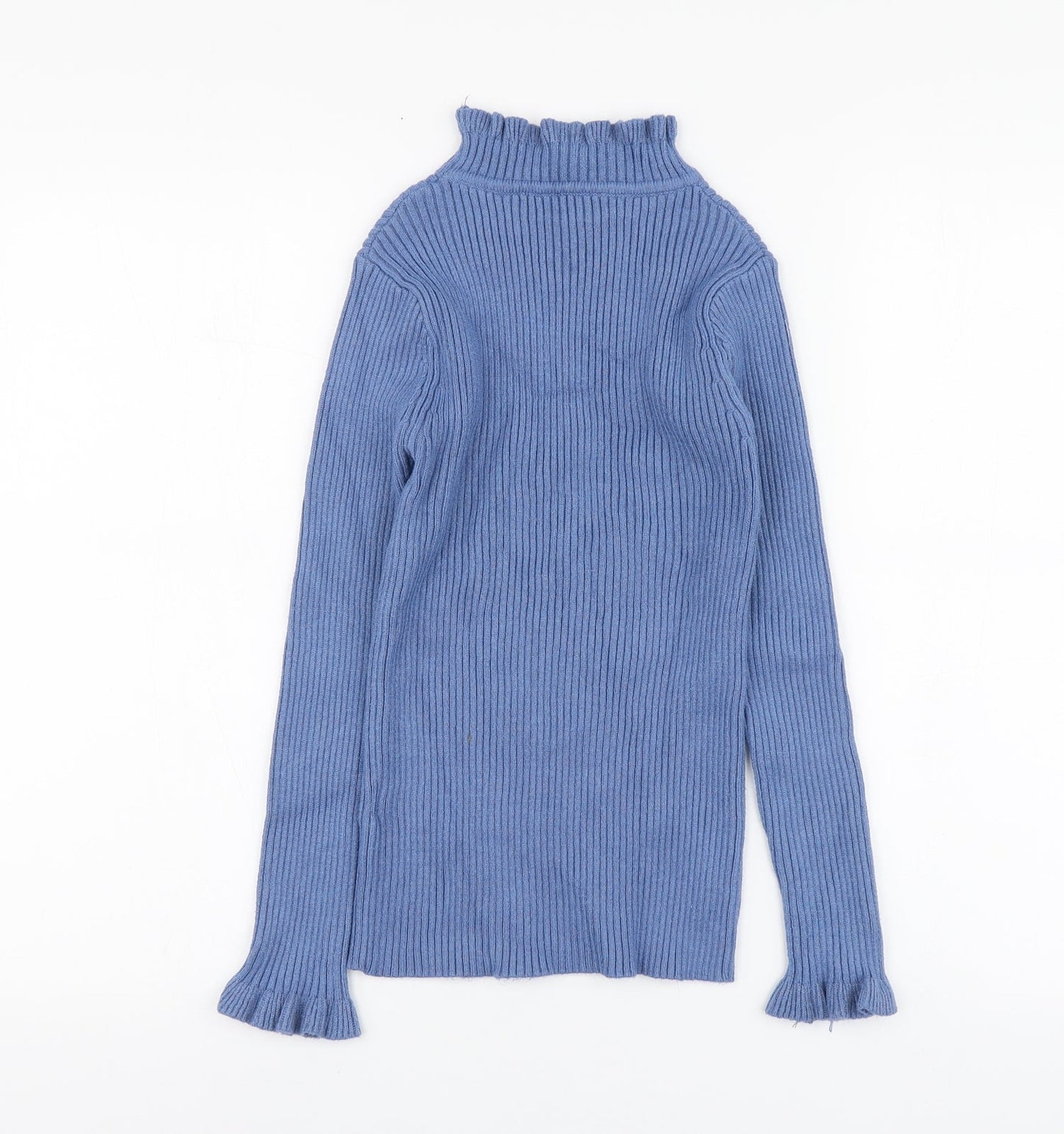 SheIn Womens Blue High Neck Acrylic Pullover Jumper Size L