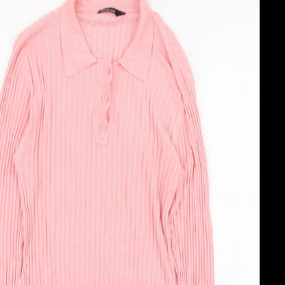 Womens UK Size M Boohoo Pink Pullover Jumper