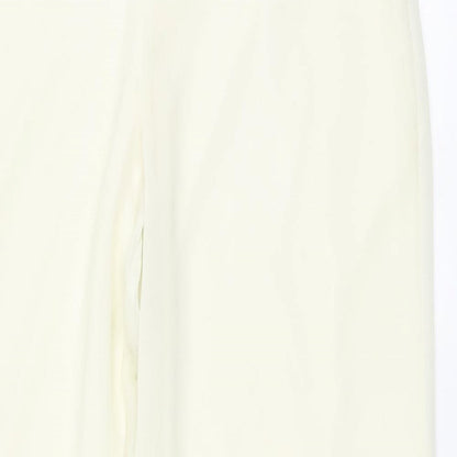 Kaleidoscope Womens Ivory Polyester Trousers Size 16 L28 in Regular