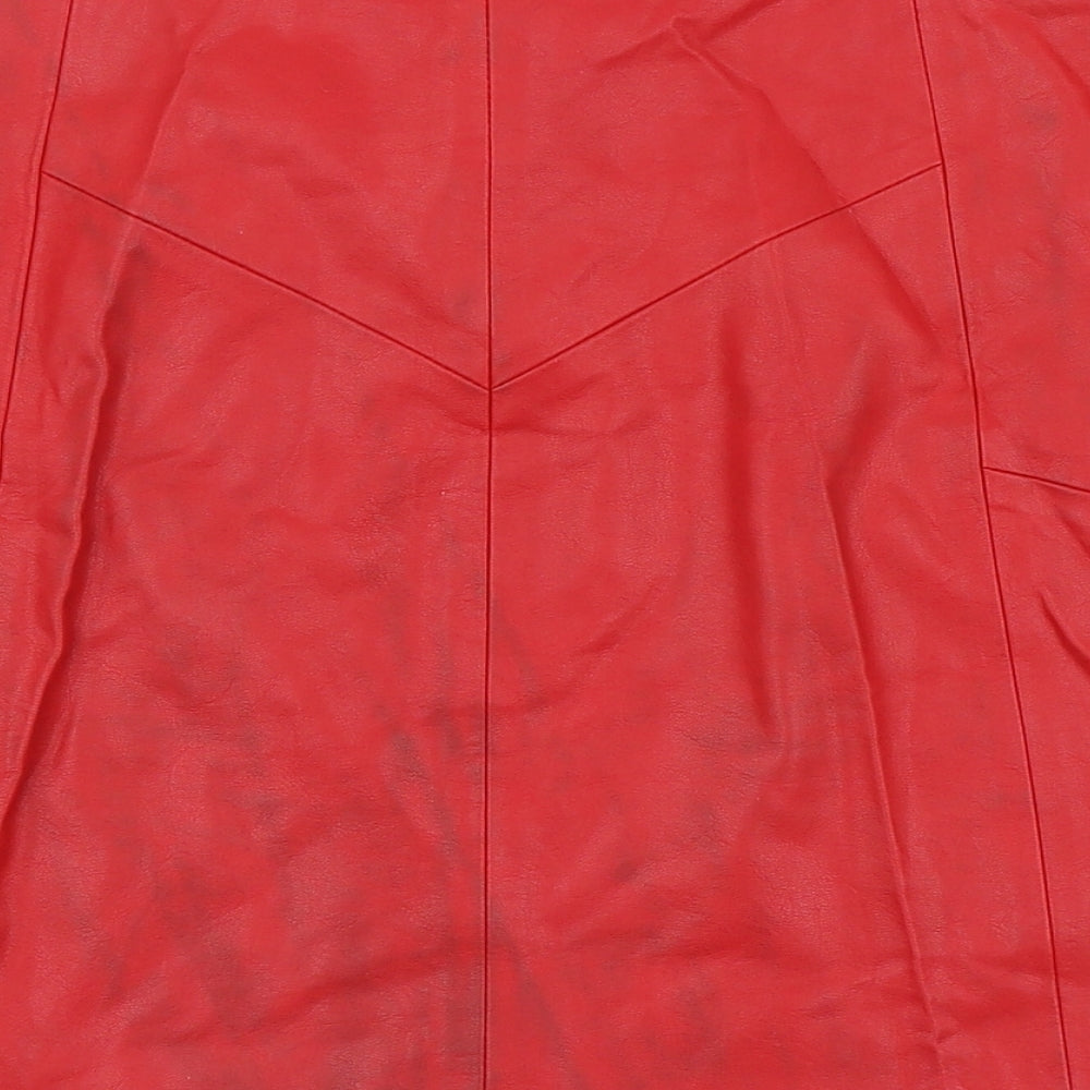 Traffic People Womens Red Viscose Mini Skirt Size M