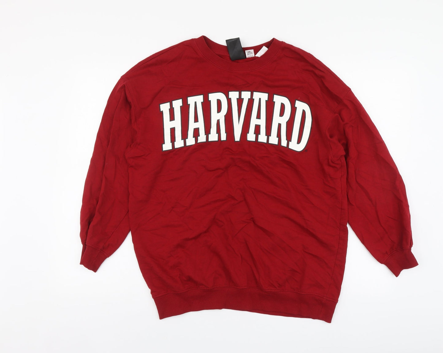 H&M Womens Red Cotton Pullover Sweatshirt Size XS