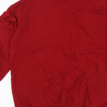 H&M Womens Red Cotton Pullover Sweatshirt Size XS