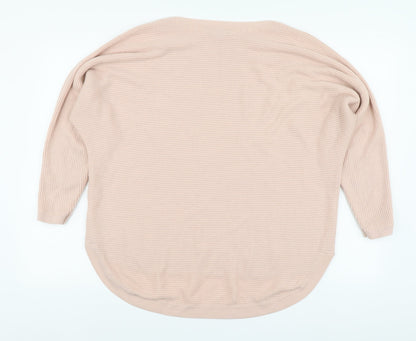 Debenhams Womens Pink Round Neck Acrylic Pullover Jumper Size 18