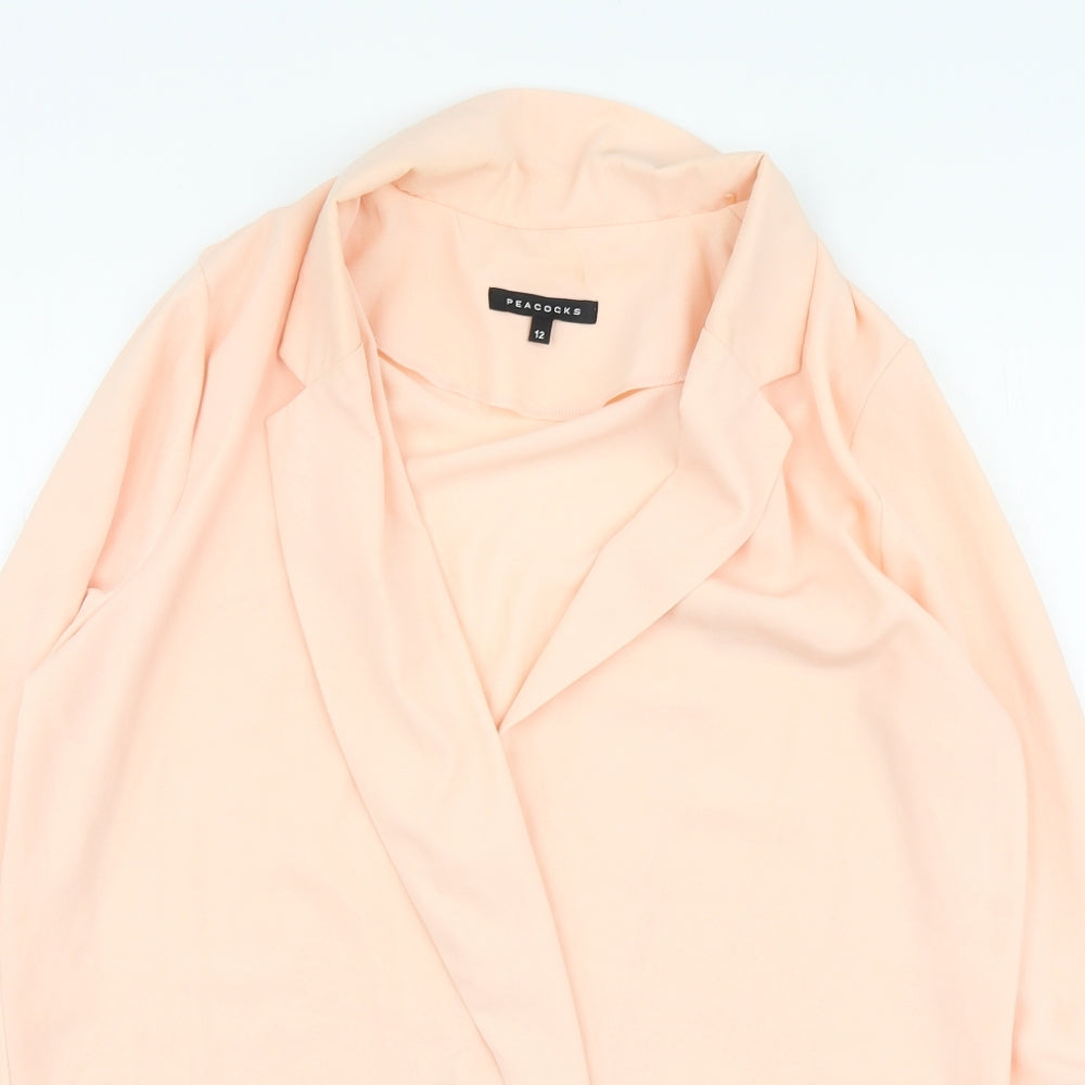 Womens UK Size 12 Peacocks Pink Basic Blouse