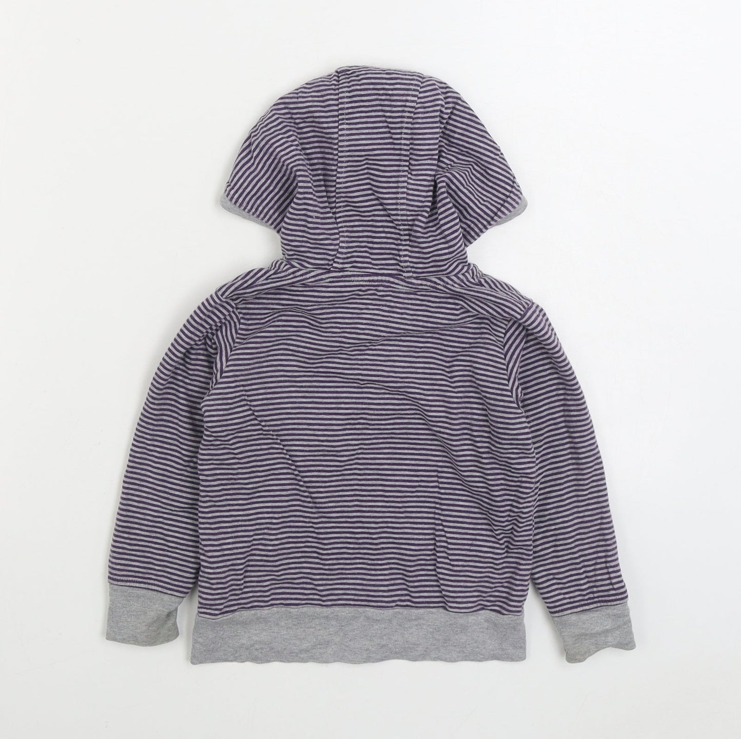 Marks and Spencer Boys Grey 100% Cotton Pullover Hoodie Size 2-3 Years Lace Up