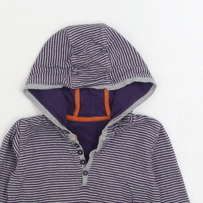 Marks and Spencer Boys Grey 100% Cotton Pullover Hoodie Size 2-3 Years Lace Up