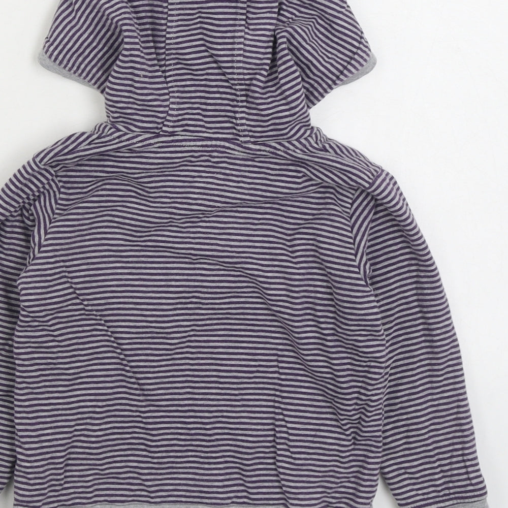 Marks and Spencer Boys Grey 100% Cotton Pullover Hoodie Size 2-3 Years Lace Up