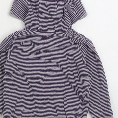 Marks and Spencer Boys Grey 100% Cotton Pullover Hoodie Size 2-3 Years Lace Up