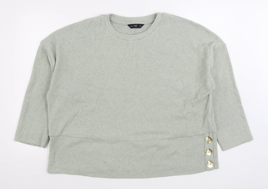 F&F Womens Green Round Neck Viscose Pullover Jumper Size 18