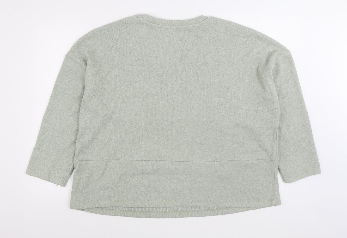 F&F Womens Green Round Neck Viscose Pullover Jumper Size 18