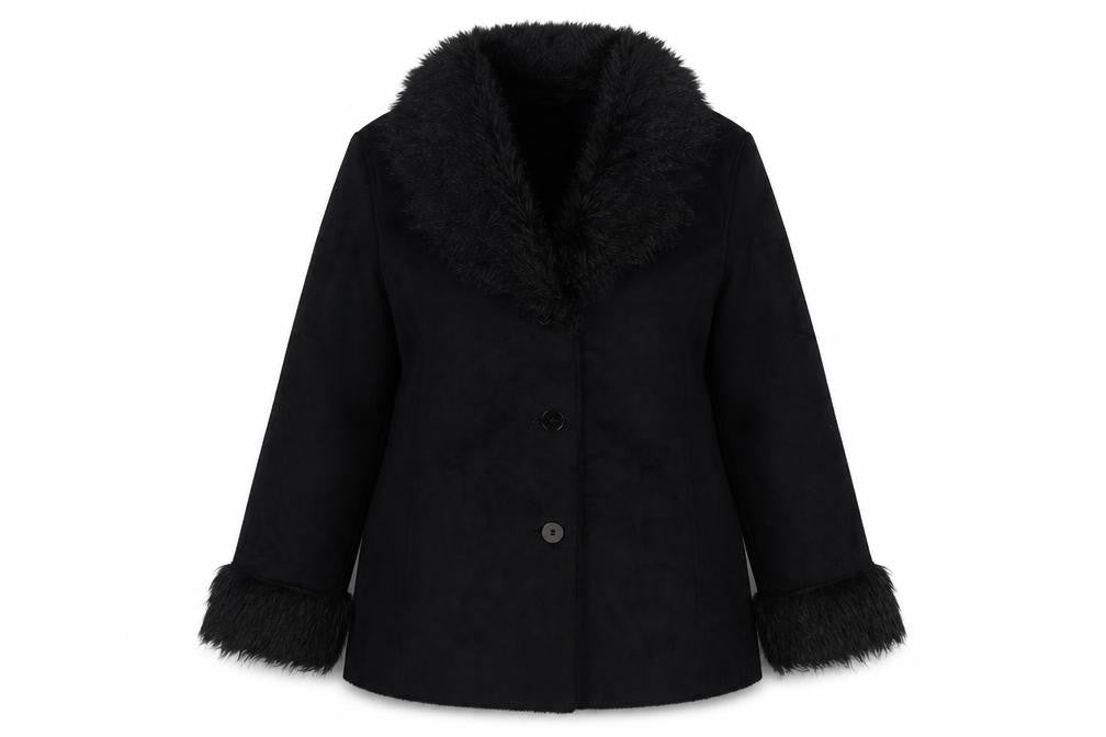 Womens UK Size 14 Berkertex Black Overcoat