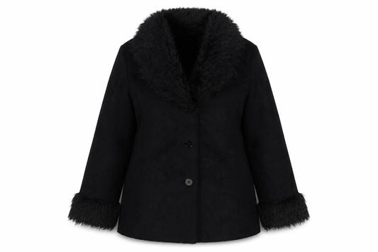 Womens UK Size 14 Berkertex Black Overcoat