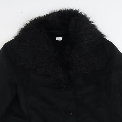 Womens UK Size 14 Berkertex Black Overcoat