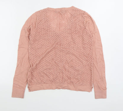 Womens UK Size S French Connection Pink Cardigan Jumper